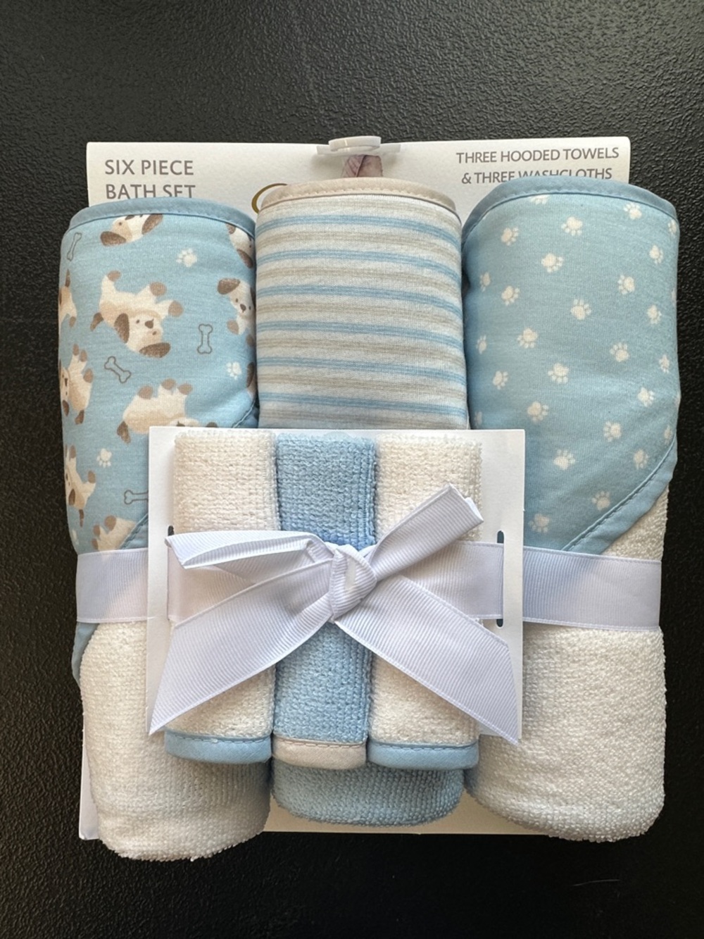 Jessica Simpson Blue and White Baby Bath Collection NIB